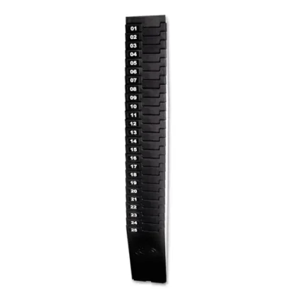 Lathem® Time Card Rack for 7" Cards, 25 Pockets, ABS Plastic, Black