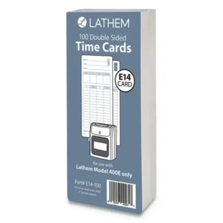 Lathem® Time Time Clock Cards for Lathem Time 400E, Two Sides, 3 x 7, 100/Pack