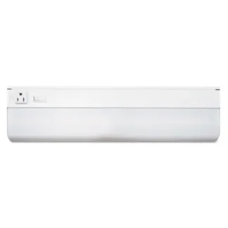 Ledu® Low-Profile Under-Cabinet LED-Tube Light Fixture, 9W LED, Steel Housing, White, 18.25" x 4" x 1.75"