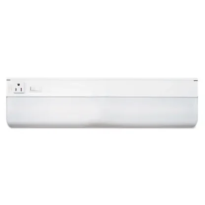 Ledu® Low-Profile Under-Cabinet LED-Tube Light Fixture, 9W LED, Steel Housing, White, 18.25" x 4" x 1.75"