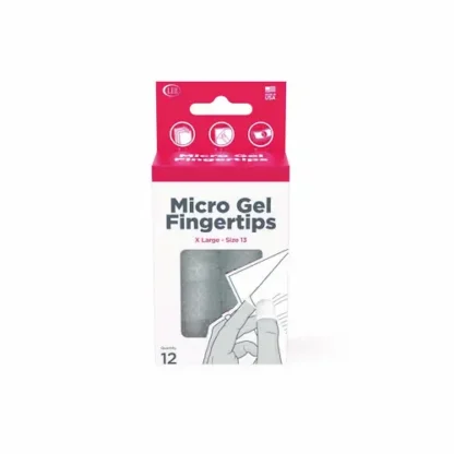LEE Micro-Gel Fingertips, Size 13, X-Large, Clear, 12/Pack