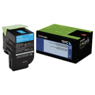 Lexmark™ 70C10C0 Return Program Toner, Cyan, 1,000 Page Yield