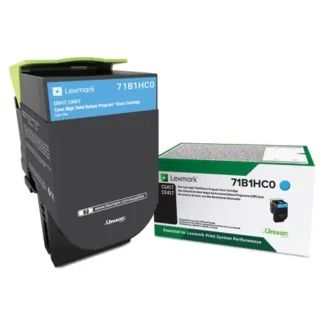 Lexmark™ 71B1HC0 Unison High-Yield Toner Cartridge, Cyan, 3,500 Page Yield