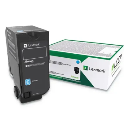 Lexmark™ 74C0HCG High-Yield Toner Cartridge, Cyan, 12,000-Page Yield