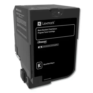 Lexmark™ 74C1HK0 Return Program Unison High-Yield Toner Cartridge, Black, 20,000 Page Yield