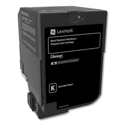 Lexmark™ 74C1HK0 Return Program Unison High-Yield Toner Cartridge, Black, 20,000 Page Yield