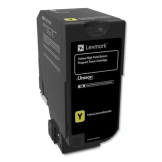 Lexmark™ 74C1HY0 Return Program Unison High-Yield Toner Cartridge, Yellow, 12,000 Page Yield