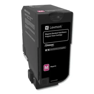 Lexmark™ 74C1SM0 Return Program Unison Toner, 7,000 Page-Yield, Magenta