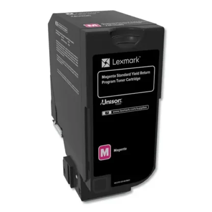 Lexmark™ 74C1SM0 Return Program Unison Toner, 7,000 Page-Yield, Magenta