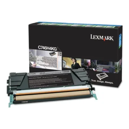 Lexmark™ C746H4KG Return Program High-Yield Toner Cartridge, Black, 12,000 Page-Yield, TAA Compliant