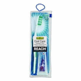Lil' Drugstore® Oral Care Kit - Toothbrush & Crest 3D White Toothpaste in Resealable Travel Pouch, 4/Box