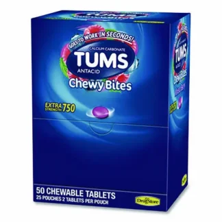 Lil' Drugstore® TUMS Antacid Chewy Bites, 2 Tablets/Pouch, 25 Pouches/Box