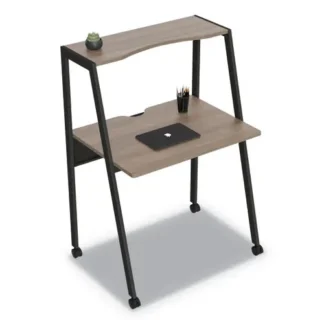 Linea Italia® Kompass Flexible Home/Office Desk, Natural Walnut