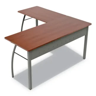 Linea Italia® Trento Line L-Shaped Desk, Cherry