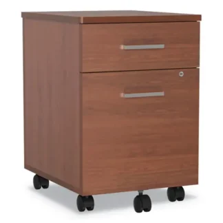 Linea Italia® Trento Line Mobile Pedestal File, 2-Drawer, Box/File, Cherry Finish