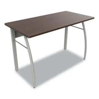 Linea Italia® Trento Line Rectangular Desk, Mocha/Gray, 47.25"W x 23.63"D x 29.5"H