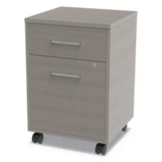 Linea Italia® Urban Mobile File Pedestal, 2-Drawer, Ash, Legal/A4