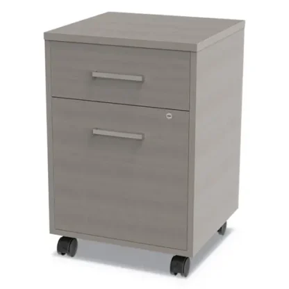 Linea Italia® Urban Mobile File Pedestal, 2-Drawer, Ash, Legal/A4