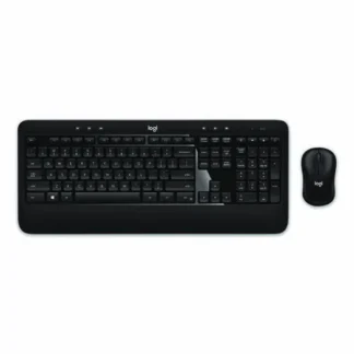 Logitech® Advanced Wireless Mouse and Keyboard Combo, 2.4 GHz Frequency, 33 ft Wireless Range, Black