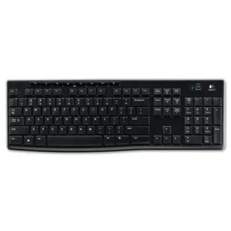 Logitech® K270 Wireless Keyboard, USB Unifying Receiver, Black