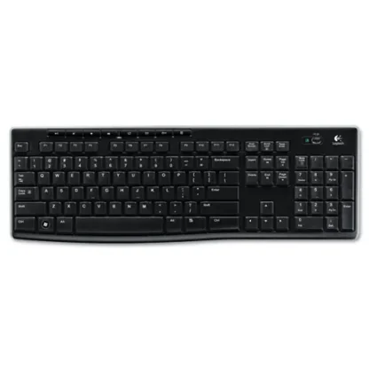 Logitech® K270 Wireless Keyboard, USB Unifying Receiver, Black