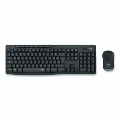 Logitech® MK295 Silent Wireless Combo, 2.4 GHz Frequency, 33 ft Wireless Range, Graphite