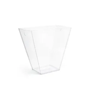 London Slender Flare Waste Can Liner, Clear Plastic