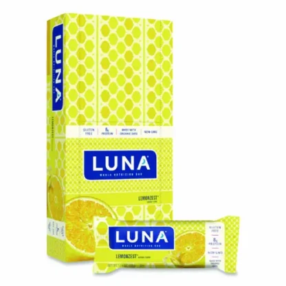 LUNA® Bar Whole Nutrition Bar, Lemon Zest, 1.69 oz, 15 Bars/Box