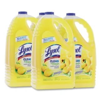 LYSOL® Brand Clean and Fresh Multi-Surface Disinfectant Cleaner, Sparkling Lemon and Sunflower Essence, 144 oz Bottle, 4/Carton