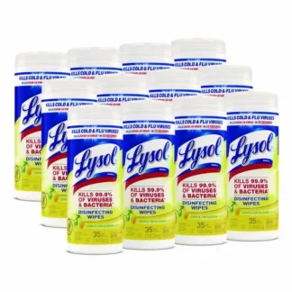 LYSOL® Brand Disinfecting Wipes, Lemon and Lime Blossom, 35 Wipes/Canister, 12 Canisters/Carton