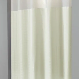 Madison Hookless Shower Curtain, Poly, White 71×74