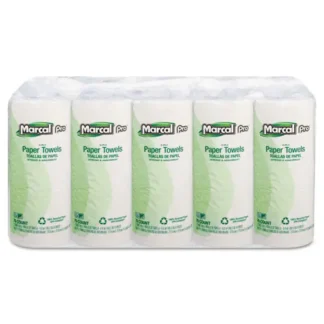 Marcal PRO™ 100% Premium Recycled Perforated Kitchen Roll Towels, 2-Ply, 11" x 9", White, 70 Towels/Roll, 15 Rolls/Carton