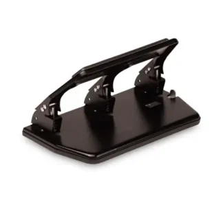 Master® 30-Sheet Heavy-Duty Three-Hole Punch with Gel Padded Handle, Black