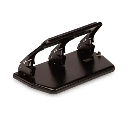 Master® 30-Sheet Heavy-Duty Three-Hole Punch with Gel Padded Handle, Black