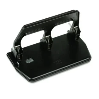 Master® 40-Sheet Heavy-Duty Three-Hole Punch with Gel Padded Handle, Black