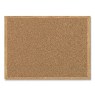 MasterVision® Earth Cork Board, Tan Surface with Oak Finished Wood Frame, 72" x 48"