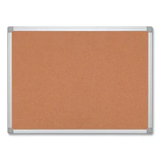 MasterVision® Earth Cork Board, 72" x 48", Tan Surface, Satin Aluminum Frame