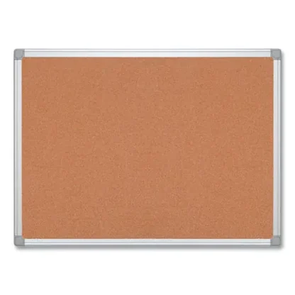 MasterVision® Earth Cork Board, 72" x 48", Tan Surface, Satin Aluminum Frame