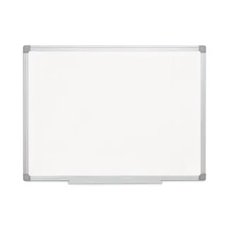 MasterVision® Earth Gold Ultra Magnetic Dry Erase Board, 36" x 48", White Surface, Satin Aluminum Frame