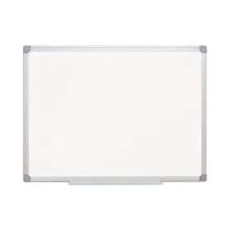 MasterVision® Earth Gold Ultra Magnetic Dry Erase Board, 48" x 72", White Surface, Satin Aluminum Frame