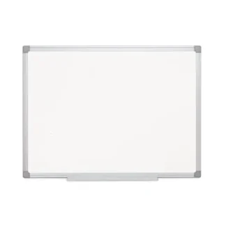 MasterVision® Earth Silver Easy Clean Dry Erase Board, 36" x 24", White Surface, Satin Aluminum Frame