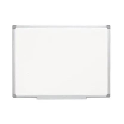 MasterVision® Earth Silver Easy Clean Dry Erase Board, 36" x 24", White Surface, Satin Aluminum Frame