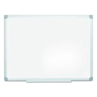 MasterVision® Earth Silver Easy Clean Dry Erase Board, 48" x 36", White Surface, Satin Aluminum Frame