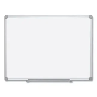 MasterVision® Earth Silver Easy Clean Dry Erase Boards, 72" x 48", White Surface, Satin Aluminum Frame