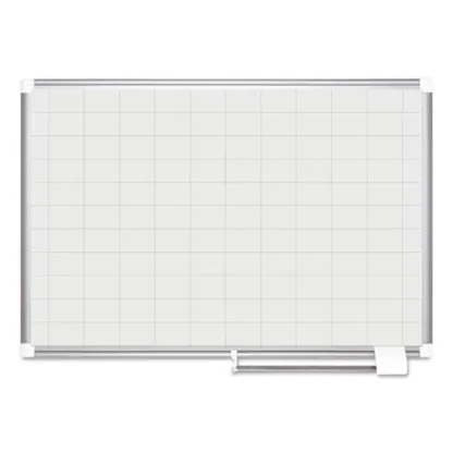 MasterVision® Gridded Magnetic Steel Dry Erase Project Planning Board