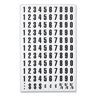 MasterVision® Heavy-Duty Board Magnets, Numbers, 109 Pieces, 0.75" Tall, Black Characters