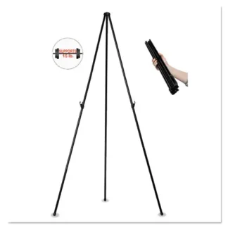 MasterVision® Instant Easel, 61.5" High, Black, Steel, Heavy-Duty