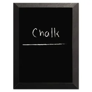 MasterVision® Kamashi Chalk Board, Black Surface, Black Wood Frame