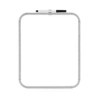 MasterVision® Magnetic Dry Erase Board, 11" x 14", White Surface, White Plastic Frame