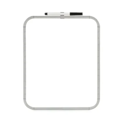 MasterVision® Magnetic Dry Erase Board, 11" x 14", White Surface, White Plastic Frame